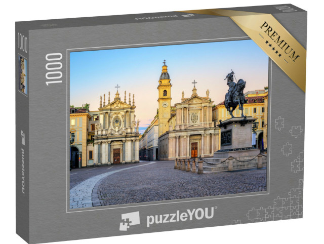 Puzzle 1000 Teile „Piazza San Carlo in der Altstadt von Turin, Italien“
