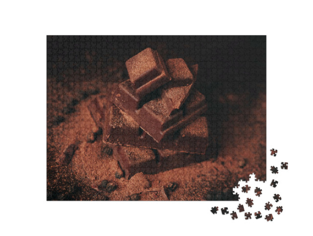 Puzzle 1000 Teile „Zartbittere Schokolade mit Zimt“