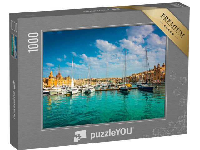 Puzzle 1000 Teile „Yachten in Birgu bei Cospicua auf Malta“