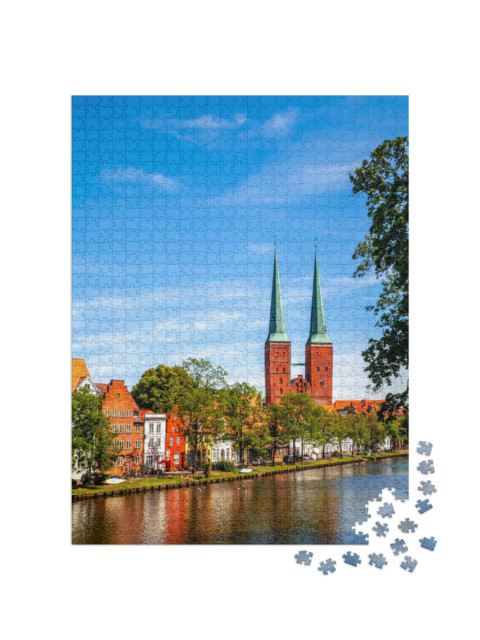 Puzzle 1000 Teile „Kirche in Lübeck, Schleswig-Holstein, Deutschland“