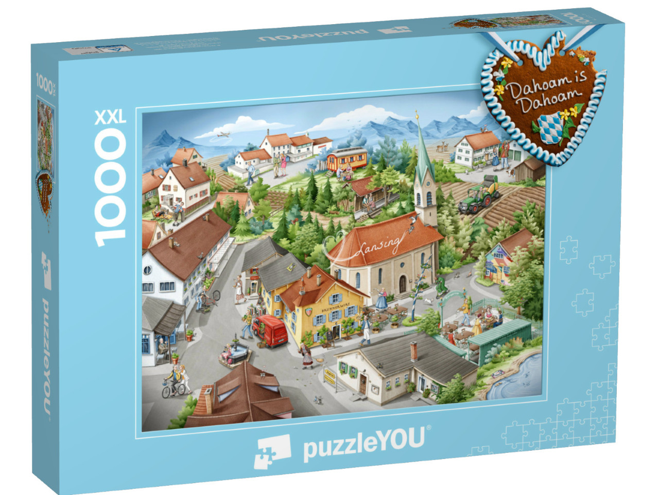 Puzzle 1000 Teile XXL „Dahoam is Dahoam in Lansing“