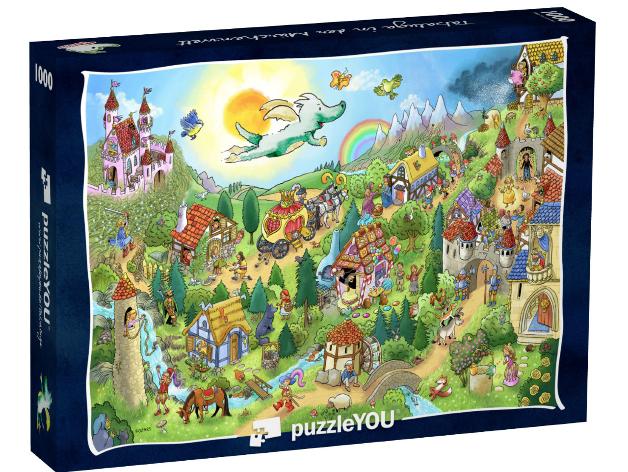 Puzzle 1000 Teile „Tabaluga in der Märchenwelt“