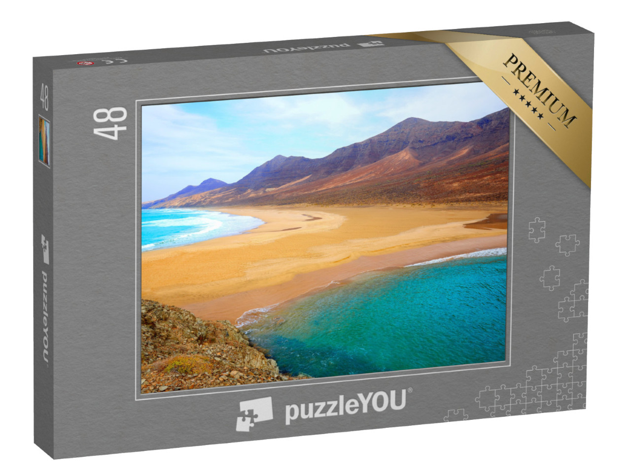 Puzzle 48 Teile „Barlovento Strand, Fuerteventura, Kanarische Inseln, Spanien“