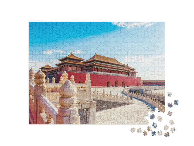 Puzzle 1000 Teile „Die Verbotene Stadt in Peking, China, Palastanlage“
