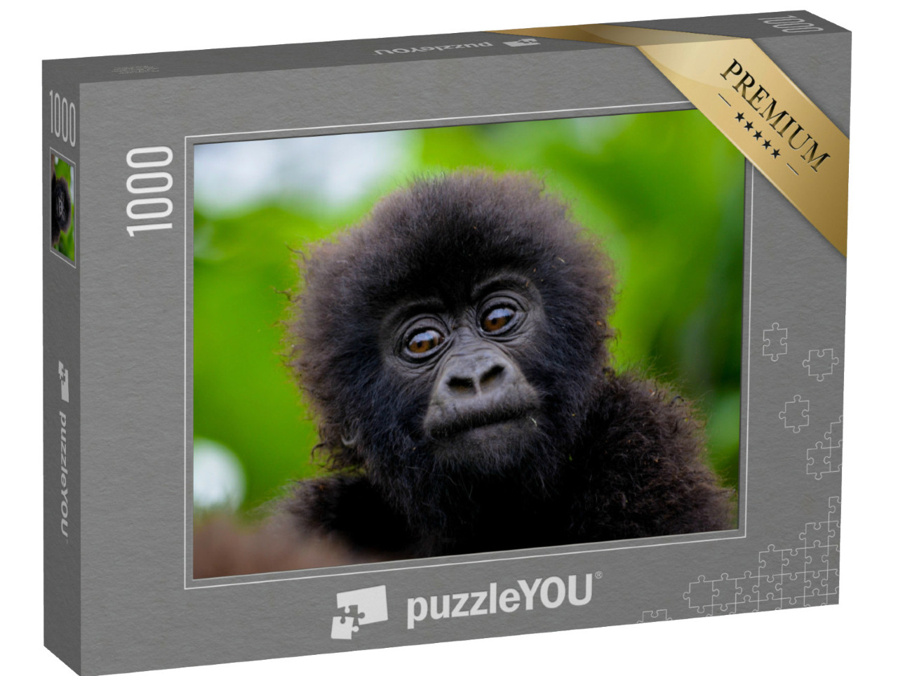 Puzzle 1000 Teile „Ein kleines Gorillababy“