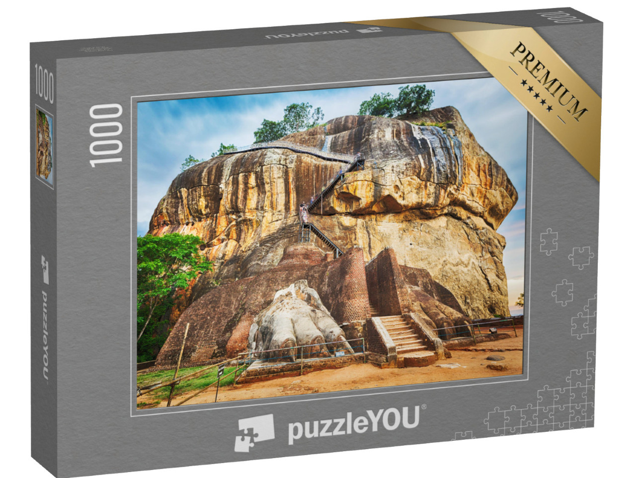 Puzzle 1000 Teile „Panorama vom Weltkulturerbe Sgiriya, Löwenfelsen“