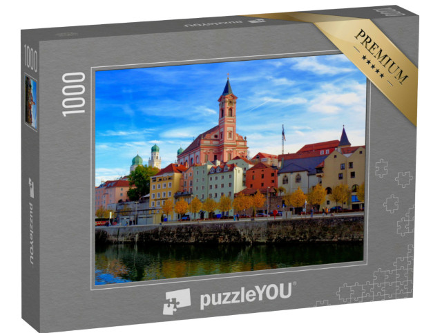 Puzzle 1000 Teile „Stadtsilhouette von Passau, Deutschland“