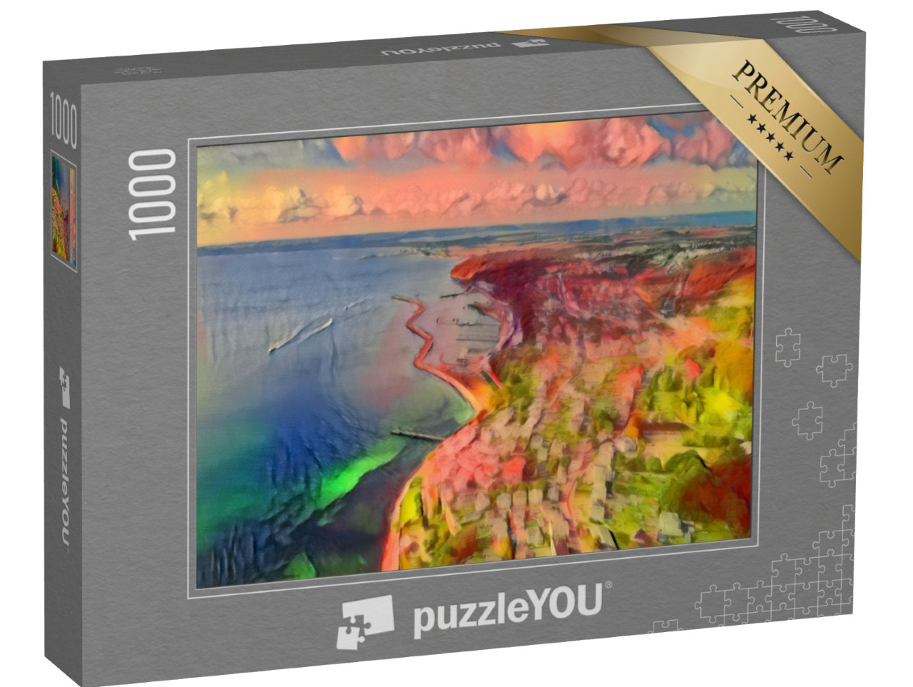 Puzzle 1000 Teile „im Kunst-Stil von Franz Marc - Sassnitz am Nationalpark Jasmund - Puzzle-Kollektion Künstler & Gemälde“