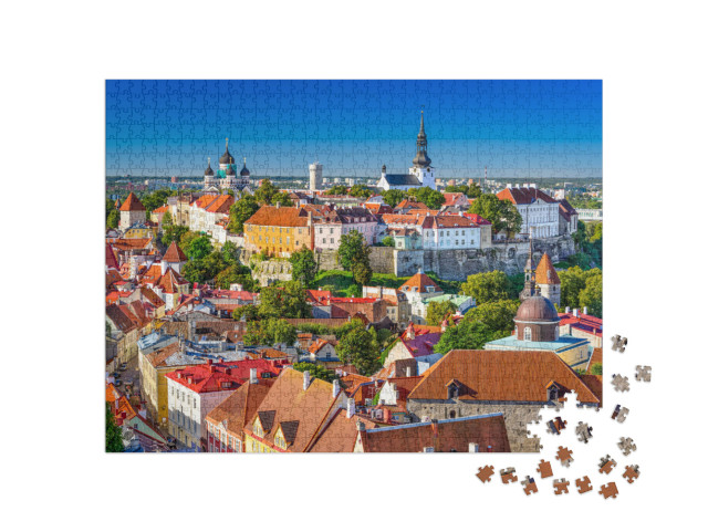 Puzzle 1000 Teile „Bezaubernde Altstadt von Tallinn, Estland“