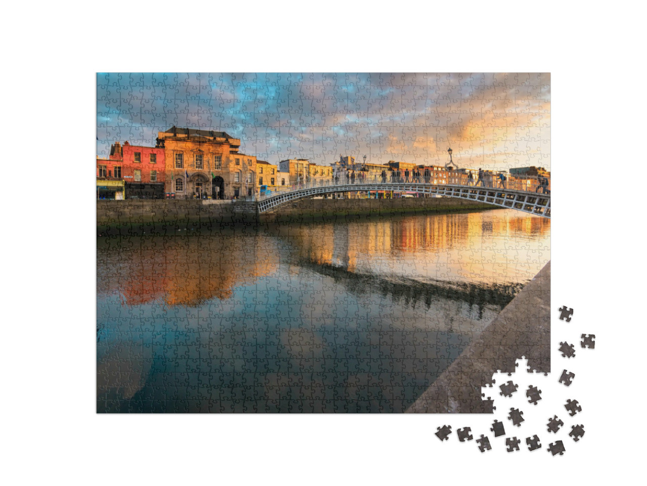 Puzzle 1000 Teile „Ha'Penny Bridge, Dublin, Irland“