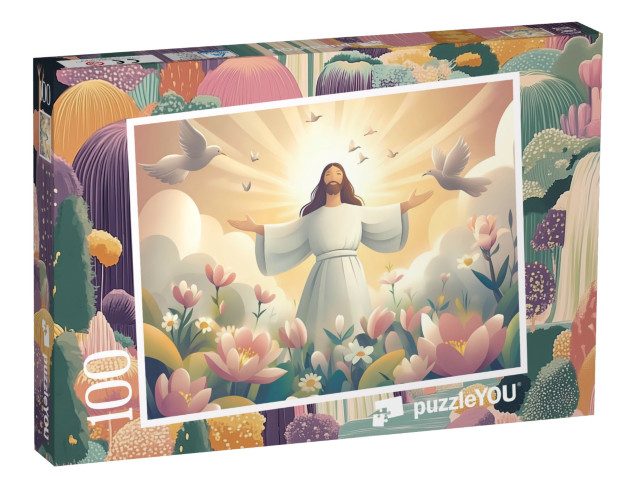 Puzzle 100 Teile „Ostern: Die Auferstehung Jesu feiern“