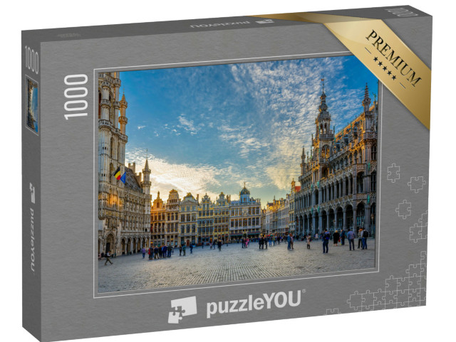 Puzzle 1000 Teile „Grote Markt mit Rathaus und Maison du Roi in Brüssel, Belgien“