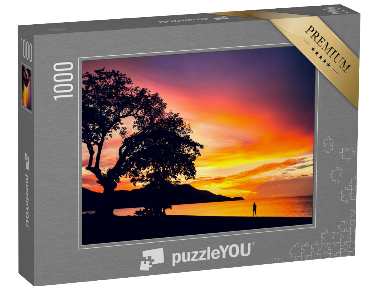 Puzzle 1000 Teile „Sonnenuntergang am Coco Strand, Guanacaste, Costa Rica“