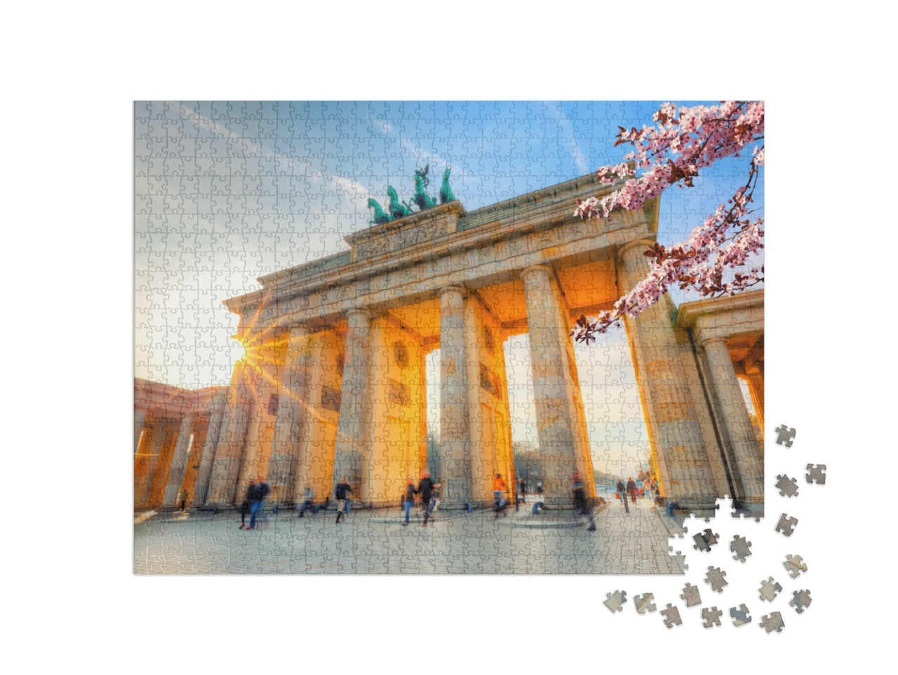 Puzzle 1000 Teile „Brandenburger Tor im Frühling, Berlin“