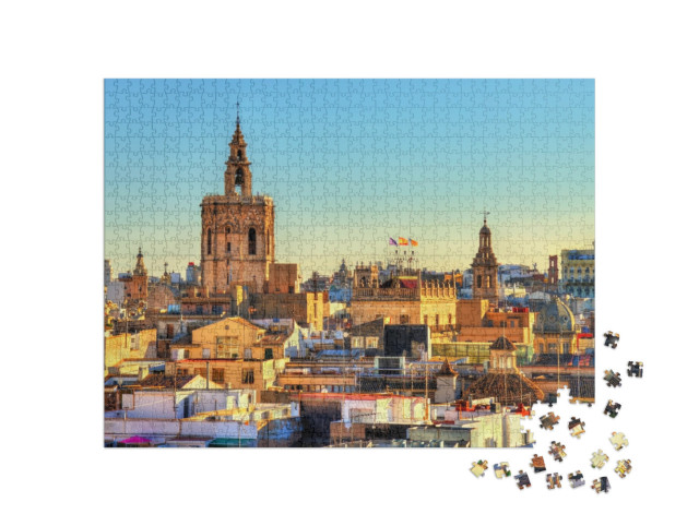 Puzzle 1000 Teile „Altstadt von Valencia, Spanien“