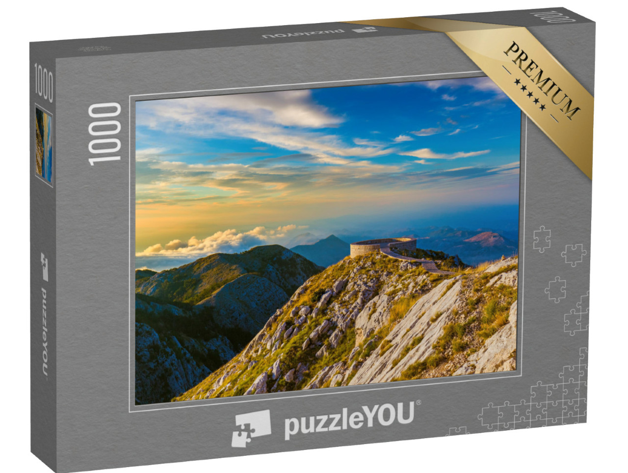 Puzzle 1000 Teile „Lovcen Mountains National Park in Montenegro bei Sonnenuntergang“