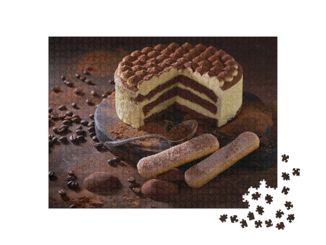 Puzzle 1000 Teile „Tiramisu-Torte“