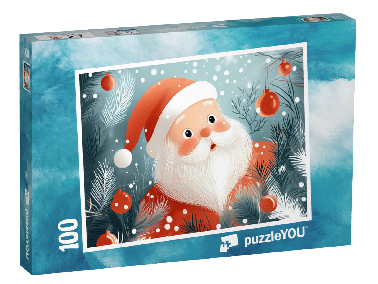Puzzle 100 Teile „Santa im Winterland“