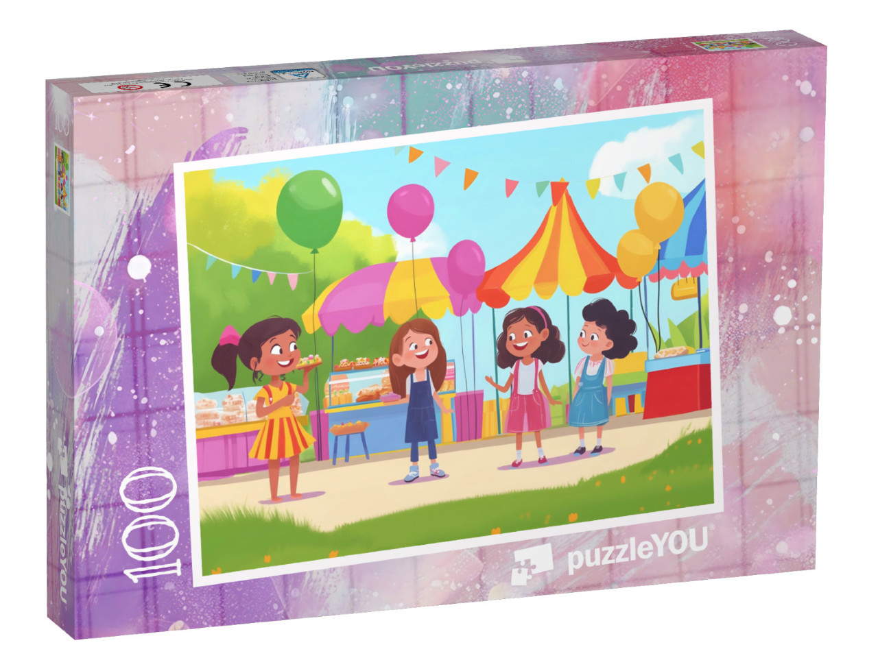 Puzzle 100 Teile „Das große, bunte Sommerfest mit Freundinnen“