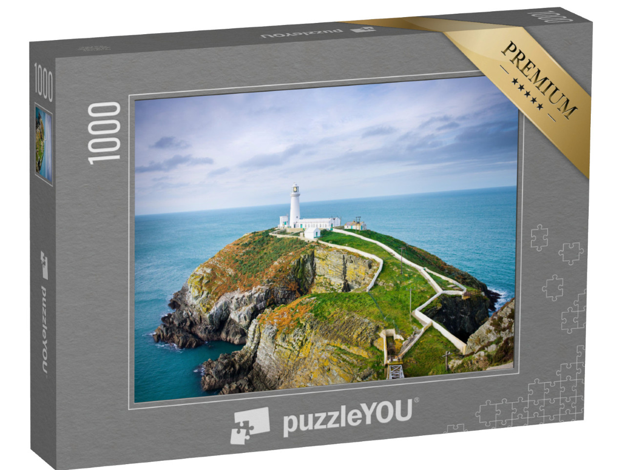 Puzzle 1000 Teile „South Stack Leuchtturm in Anglesey, Wales, Großbritannien“