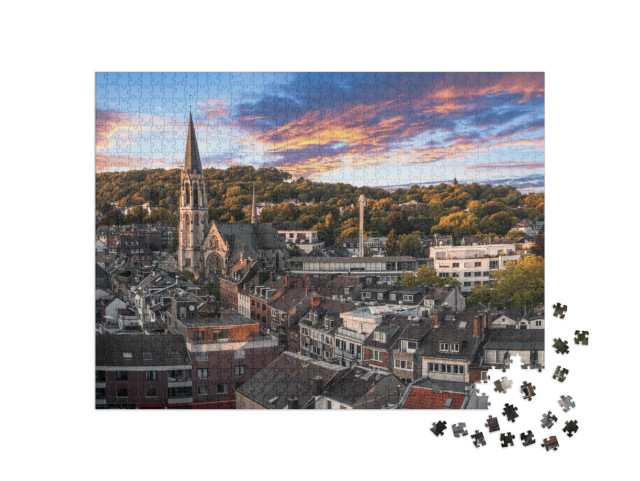 Puzzle 1000 Teile „Panoramablick auf den Lousberg in Aachen, Deutschland“
