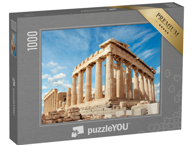 Puzzle 1000 Teile „Parthenon-Tempel an einem hellen Tag, Akropolis, Athen, Griechenland“