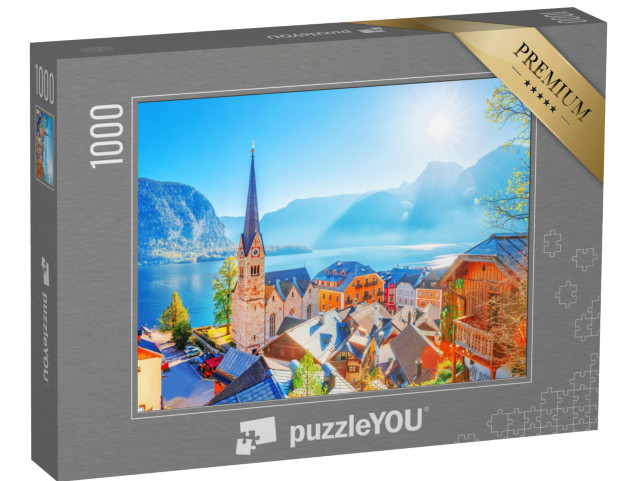 Puzzle 1000 Teile „Historisches Dorf Hallstadt, UNESCO-Weltkulturerbe,  Österreich“