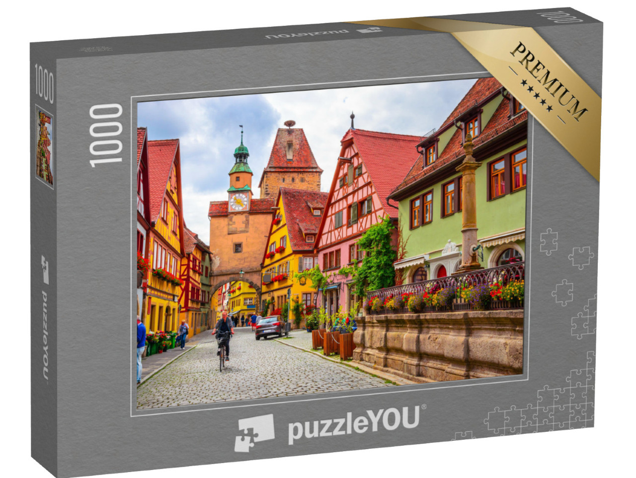 Puzzle 1000 Teile „Wunderschönes Rothenburg ob der Tauber, Bayern, Deutschland“