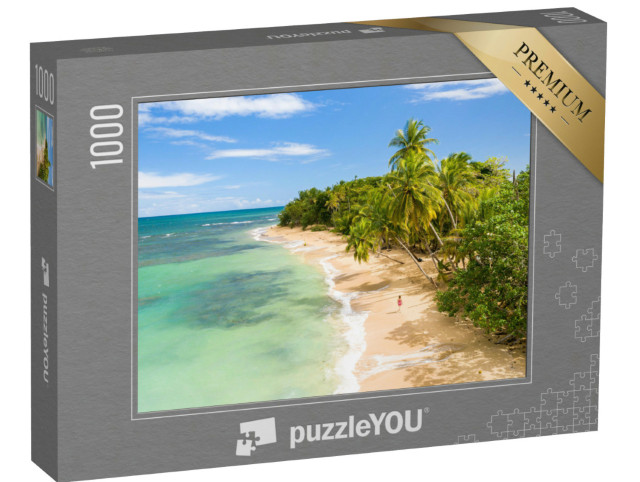 Puzzle 1000 Teile „Karibischer Sandstrand unter Palmen“