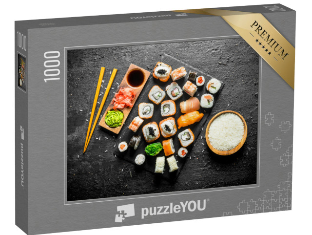 Puzzle 1000 Teile „Eine Auswahl an Sushi“