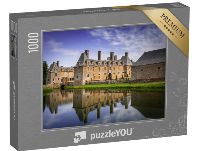 Puzzle 1000 Teile „Chateau le Rocher-portail in der Bretagne, Frankreich“