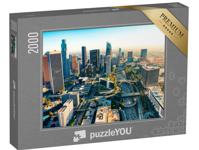 Puzzle 2000 Teile „Downtown Los Angeles im Sonnenuntergang“