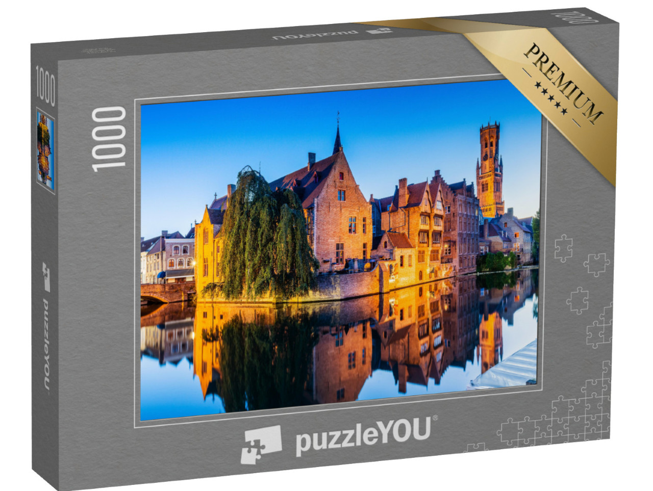 Puzzle 1000 Teile „Rozenhoedkaai-Kanal in Brügge, Belgien“