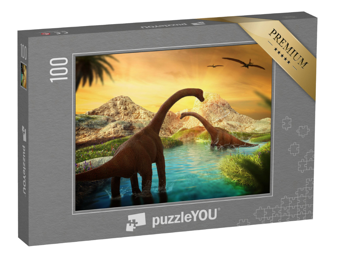 Puzzle 100 Teile „Die Welt der Dinosaurier“