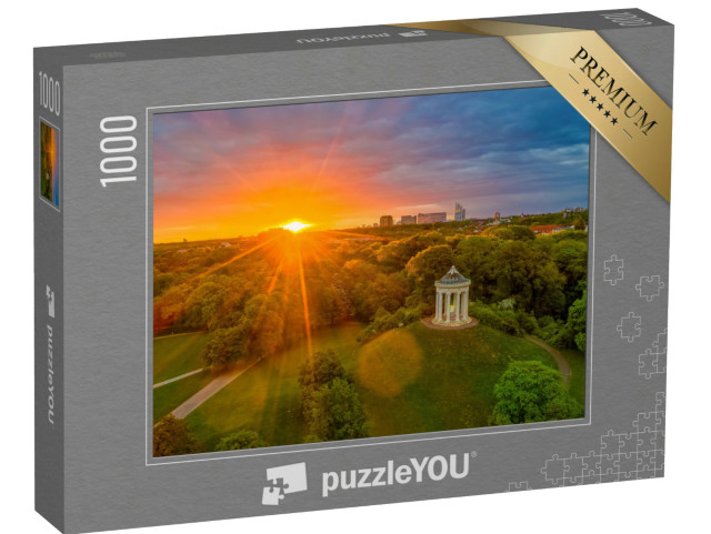 Puzzle 1000 Teile „Monopteros-Tempel im Englischen Garten in München, Deutschland“