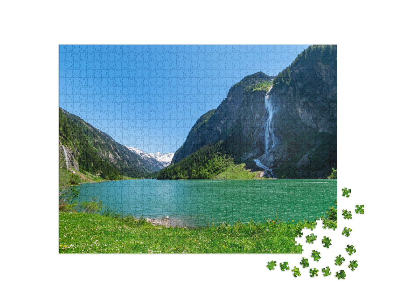 Puzzle 1000 Teile „Wunderschöner Naturpark Zillertaler Alpen, Österreich, Tirol“