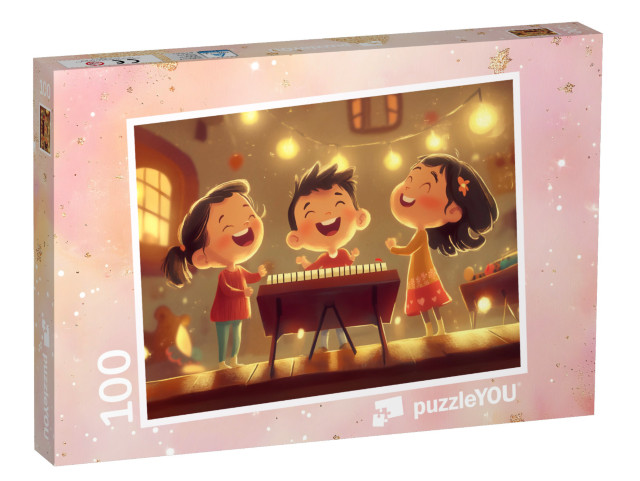 Puzzle 100 Teile „Fröhliche Kinder singen“