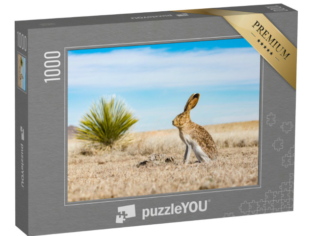 Puzzle 1000 Teile „Hase in trockenem Gras“