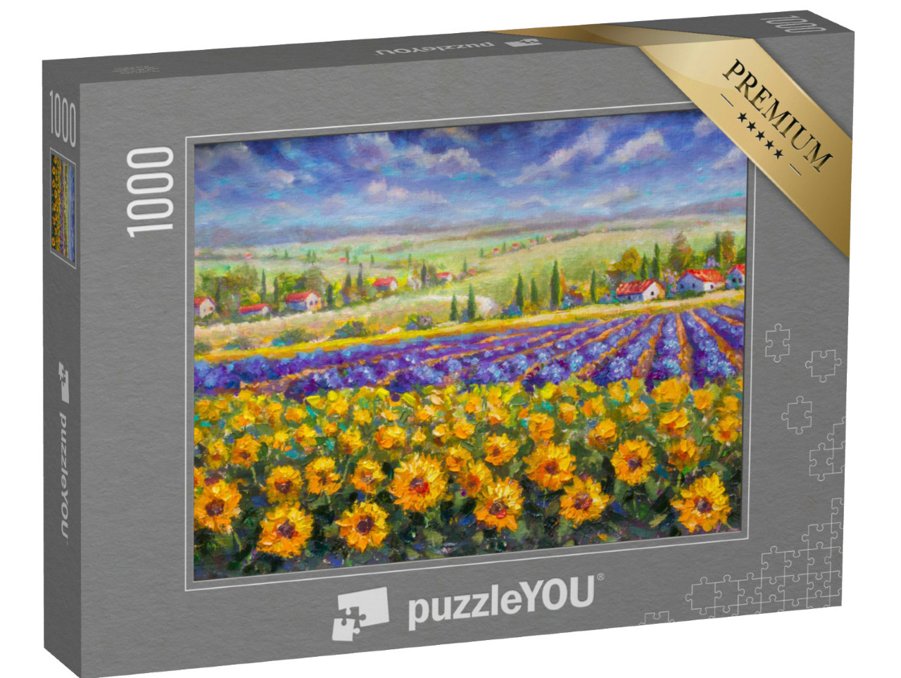 Puzzle 1000 Teile „Illustration: Sommer in der Toskana“