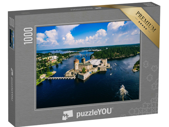 Puzzle 1000 Teile „Mittelalterliche Burg Olavinlinna in Savonlinna, Finnland“