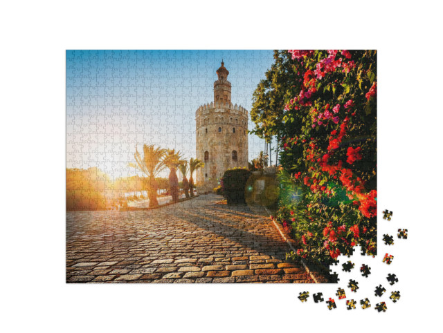 Puzzle 1000 Teile „Torre del Oro, Goldener Turm, Sevilla, Spanien“