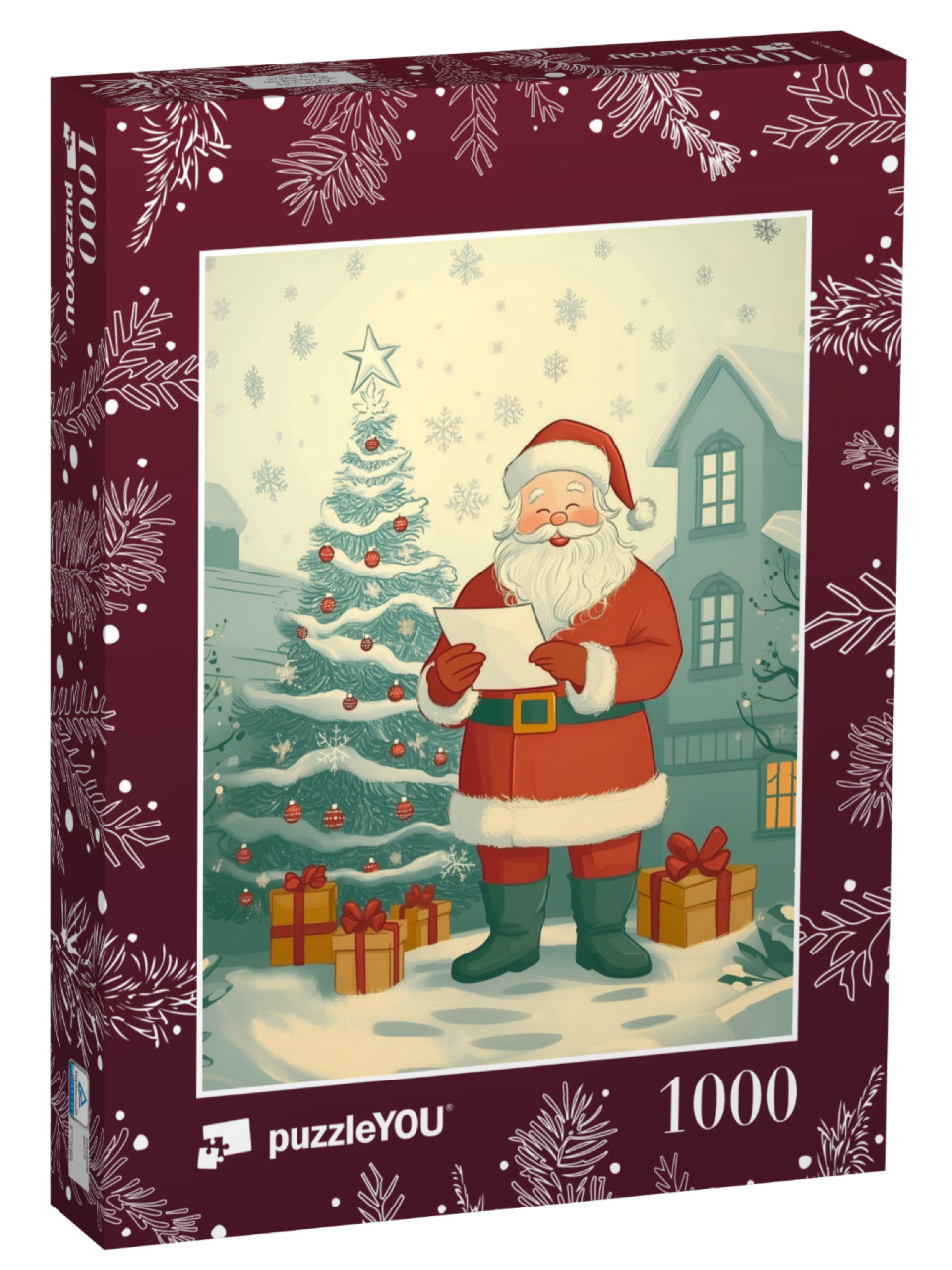 Puzzle 1000 Teile „Weihnachtsmann singt Lieder“