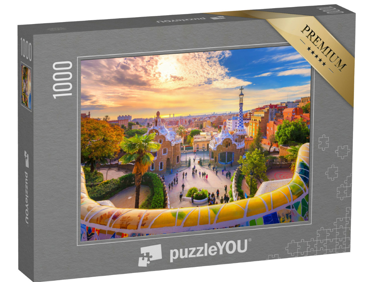 Puzzle 1000 Teile „Blick auf Barcelona vom Park Güell in Barcelona, Spanien“