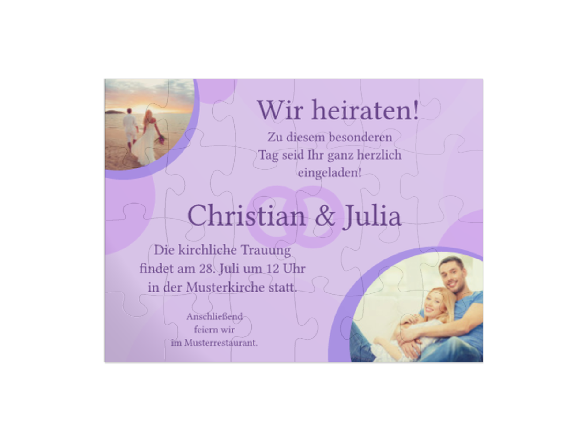 "Schmuckstück" in Querformat pastelllila