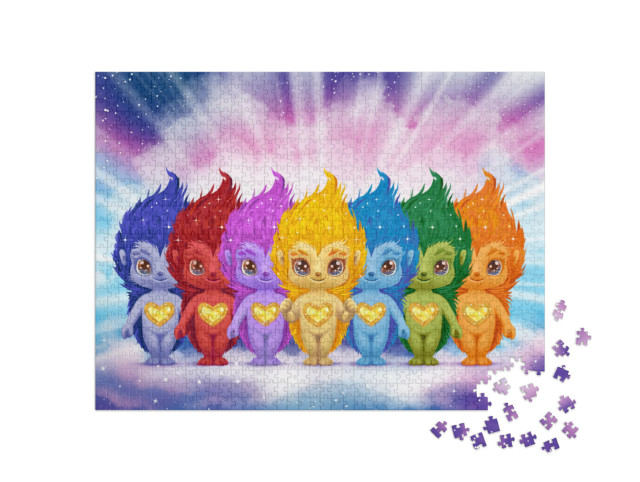 Puzzle 1000 Teile „GOLDY: Farben des Regenbogens“