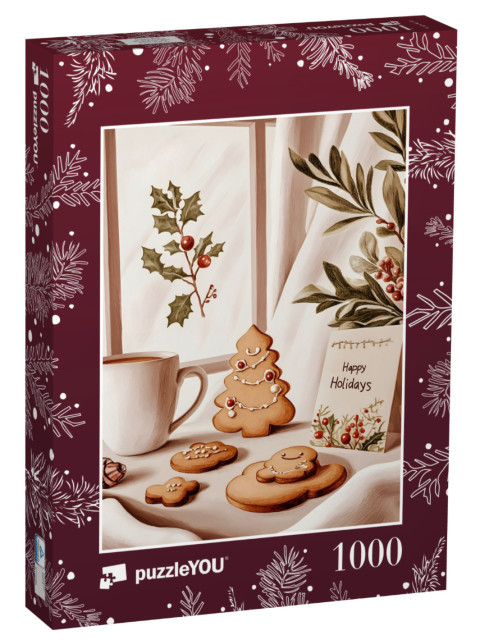 Puzzle 1000 Teile „Happy Holidays: Plätzchen und Kakao“