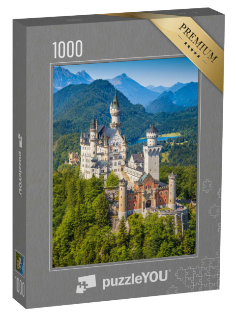 Puzzle 1000 Teile „Schloss Neuschwanstein, erbaut im 19. Jahrhundert für König Ludwig II.“