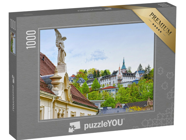Puzzle 1000 Teile „Panoramablick auf die Kurstadt Baden-Baden, Deutschland“