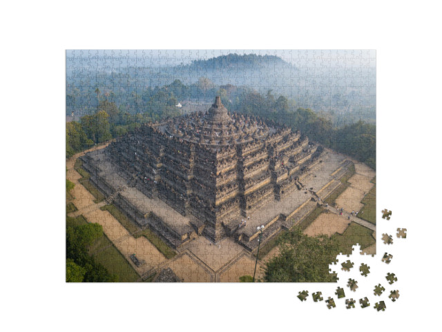 Puzzle 1000 Teile „Borobudur: Luftaufnahme“