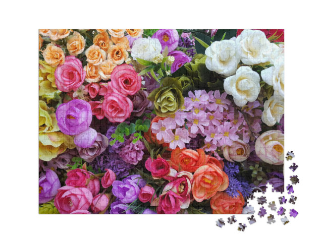 Puzzle 1000 Teile XXL „Ein wunderschönes Blütenmeer“